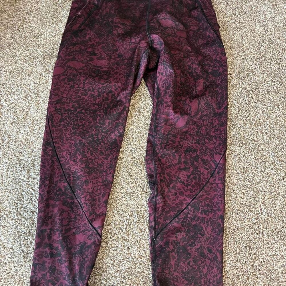 Flx Women's Burgundy and Purple Leggings